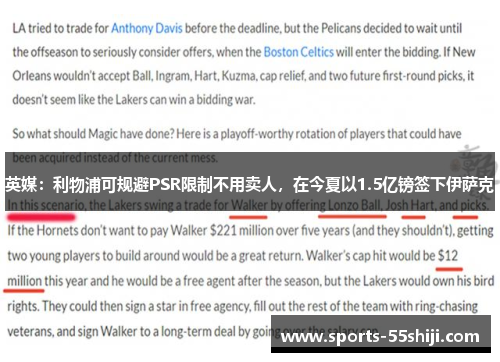 英媒:利物浦可规避PSR限制不用卖人,在今夏以1.5亿镑签下伊萨克 英媒:利物浦可规避PSR限制不用卖人,在今夏以1.5亿镑签下伊萨克