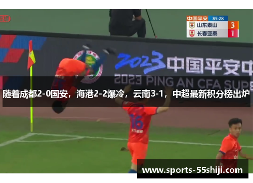 随着成都2-0国安,海港2-2爆冷,云南3-1,中超最新积分榜出炉 随着成都2-0国安,海港2-2爆冷,云南3-1,中超最新积分榜出炉